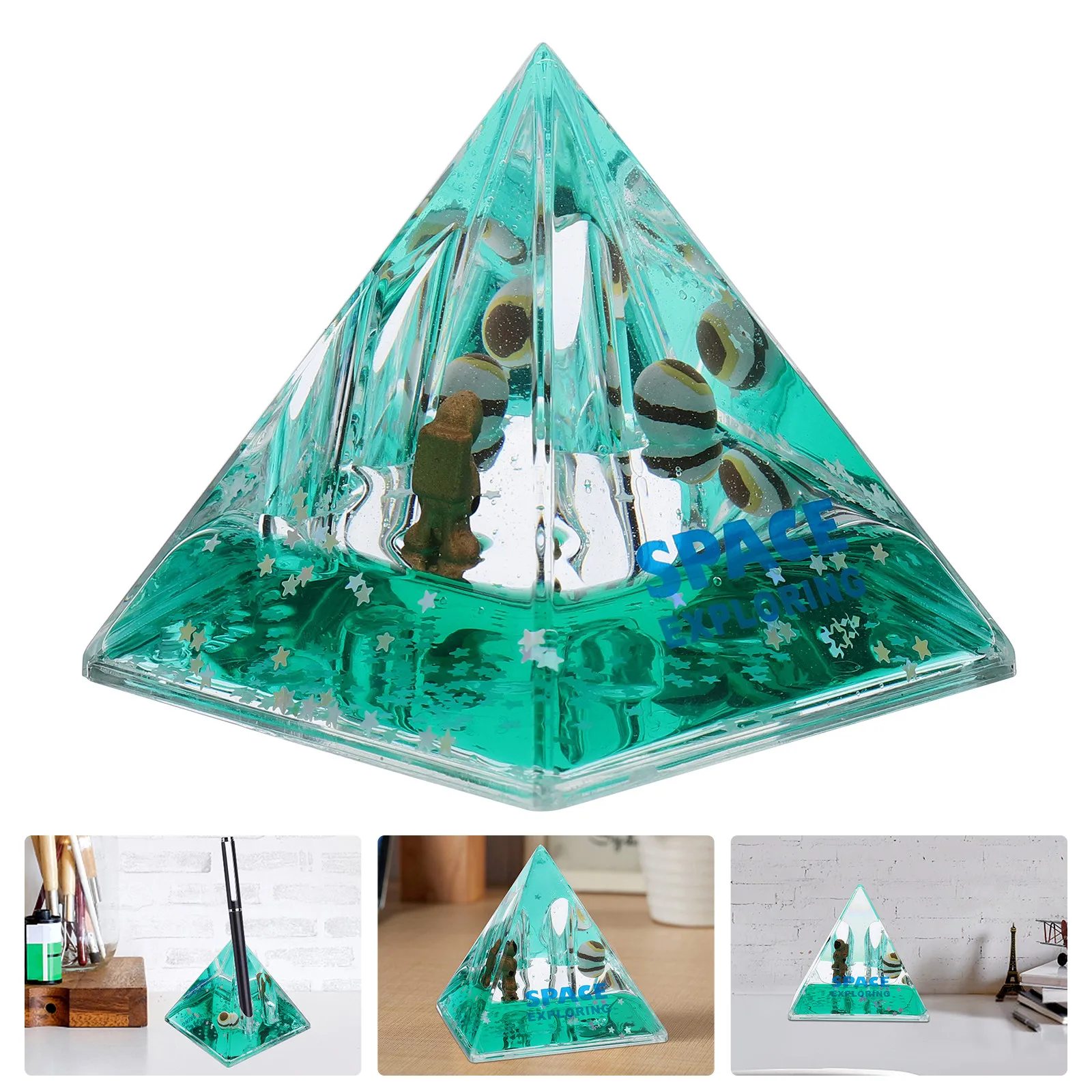 1Pcs Triangular Pyramid Acrylic Desk Decoration with Floating Liquid Dreamy Office Desktop Ornament Unique Pencil Holder
1Pcs Triangular Pyramid Acrylic Desk Decoration with Floating Liquid Dreamy Office Desktop Ornament Unique Pencil Holder