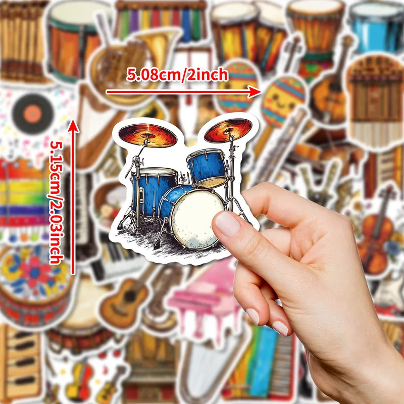 New 50pcs Graffiti Stickers Musical Instruments, Drum Kit, Recorder, Non-Repetitive Stickers, Decorative Trolley Suitcase
New 50pcs Graffiti Stickers Musical Instruments, Drum Kit, Recorder, Non-Repetitive Stickers, Decorative Trolley Suitcase