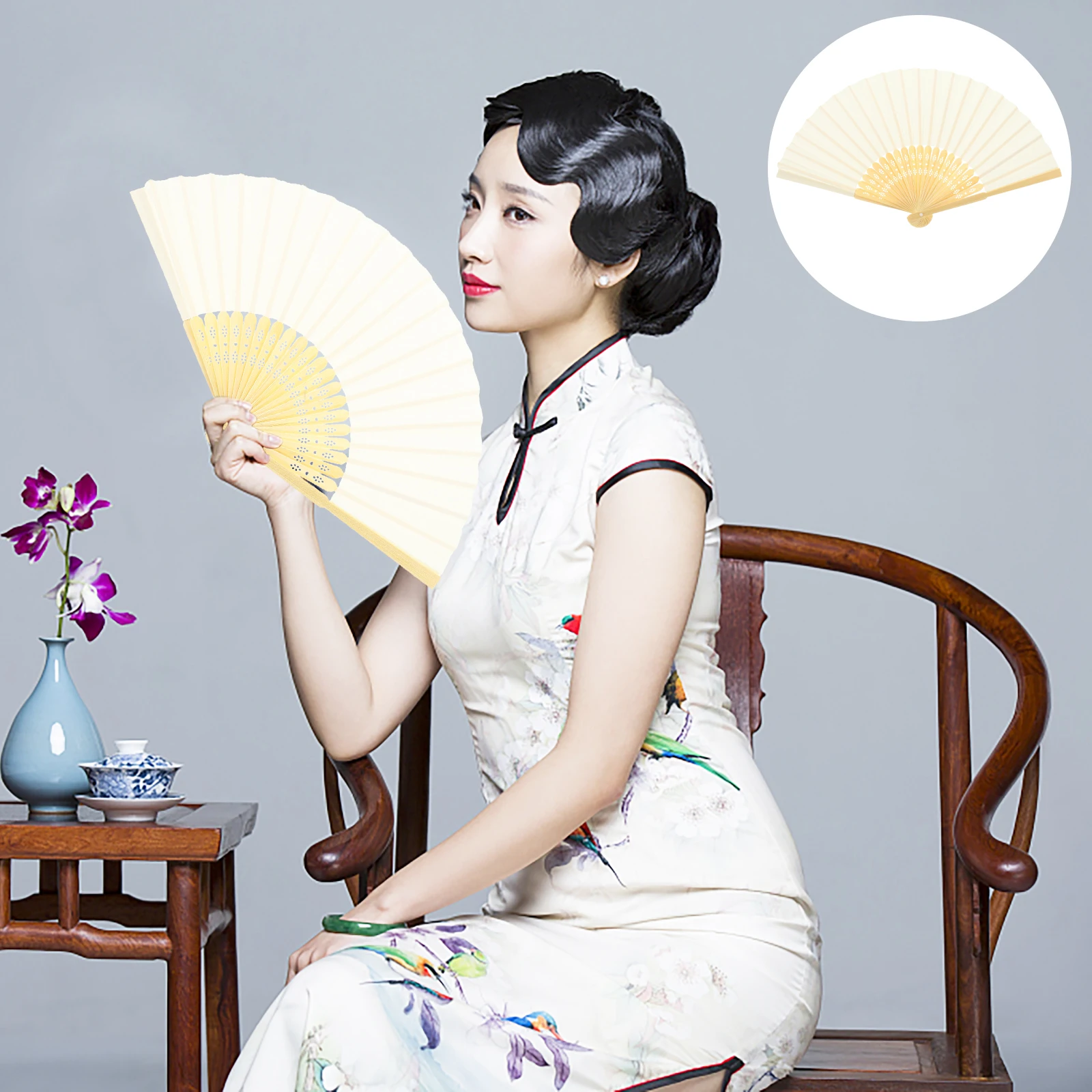 6Pcs Handheld Folding Fans Chinese Fabric Fan Lightweight Practical for Summer Travel Party Dance Cosplay Prop
6Pcs Handheld Folding Fans Chinese Fabric Fan Lightweight Practical for Summer Travel Party Dance Cosplay Prop