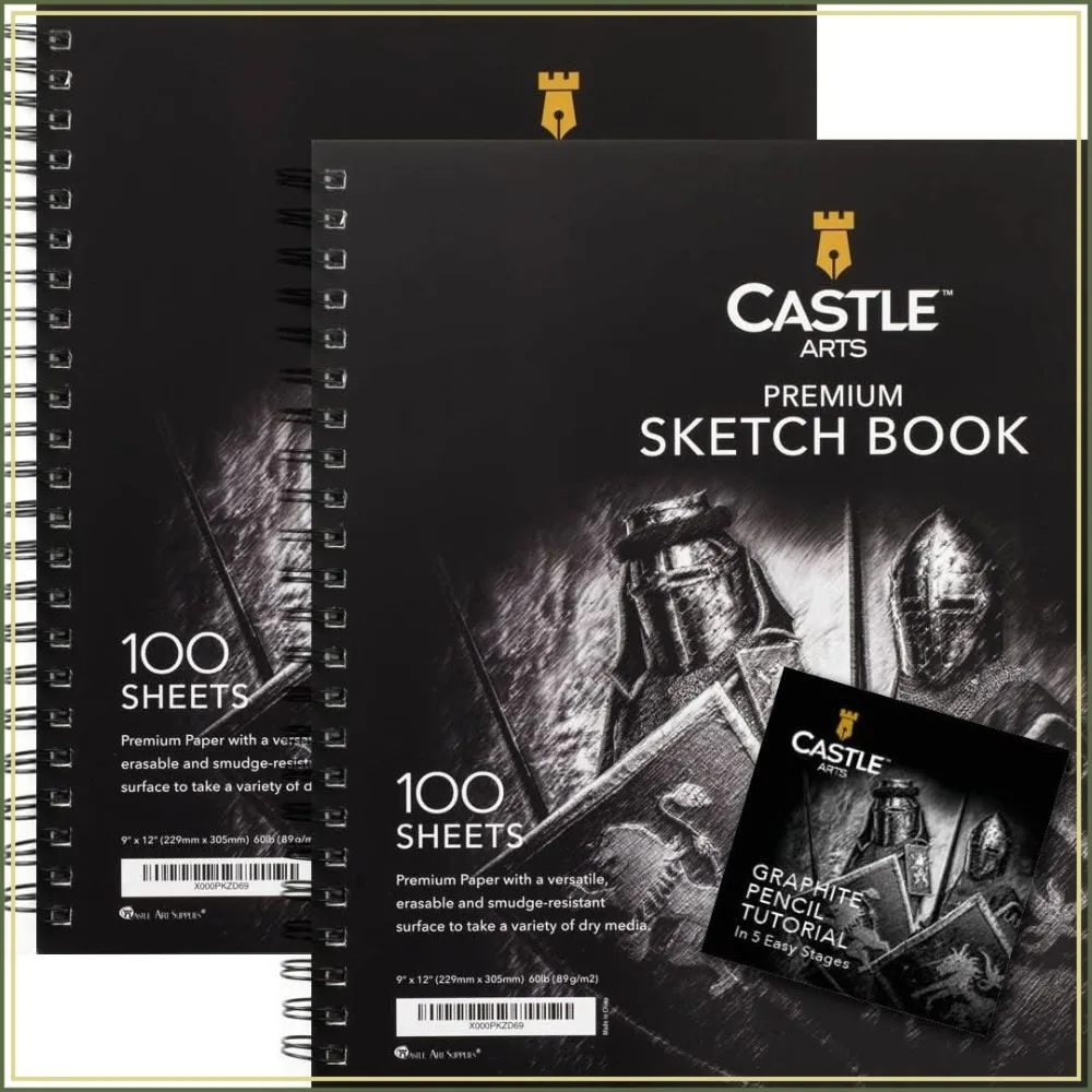 Premium Sketch Pad 9x12, 200 Sheets, 90gsm Paper, Spiral Bound for Artists
Premium Sketch Pad 9x12, 200 Sheets, 90gsm Paper, Spiral Bound for Artists