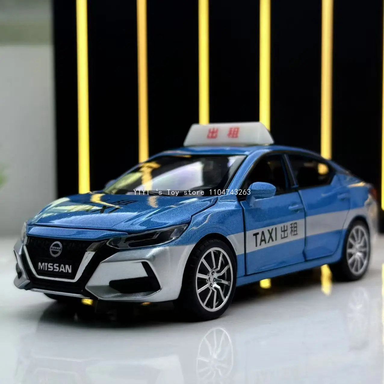 1: 32 Nissan Sylphy Taxi Car Model sound and light die-casting toy car and collectible gifts
1: 32 Nissan Sylphy Taxi Car Model sound and light die-casting toy car and collectible gifts