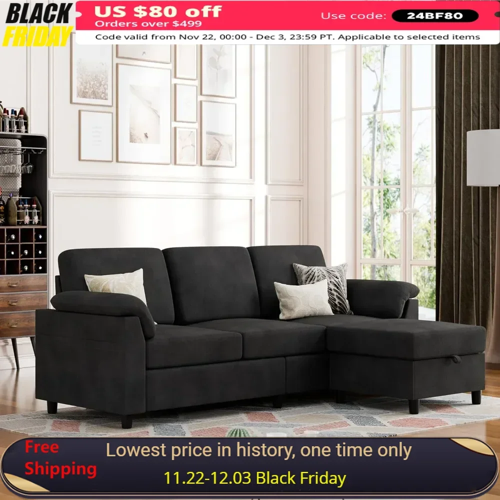 Sectional Couch with Removable Pillows Linen Fabric Small Couch Mid Century for Living Room 3 Seat L Shaped Sofa
Sectional Couch with Removable Pillows Linen Fabric Small Couch Mid Century for Living Room 3 Seat L Shaped Sofa