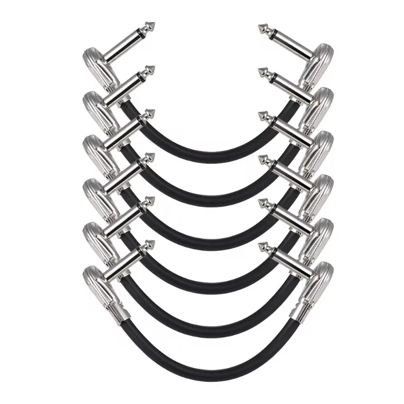 Miwayer 15cm/ 6in Guitar Effect Pedal Instrument Patch Cable 1/4" Silver Right-angle Plug Black PVC Jacket, 6-Pack
Miwayer 15cm/ 6in Guitar Effect Pedal Instrument Patch Cable 1/4" Silver Right-angle Plug Black PVC Jacket, 6-Pack