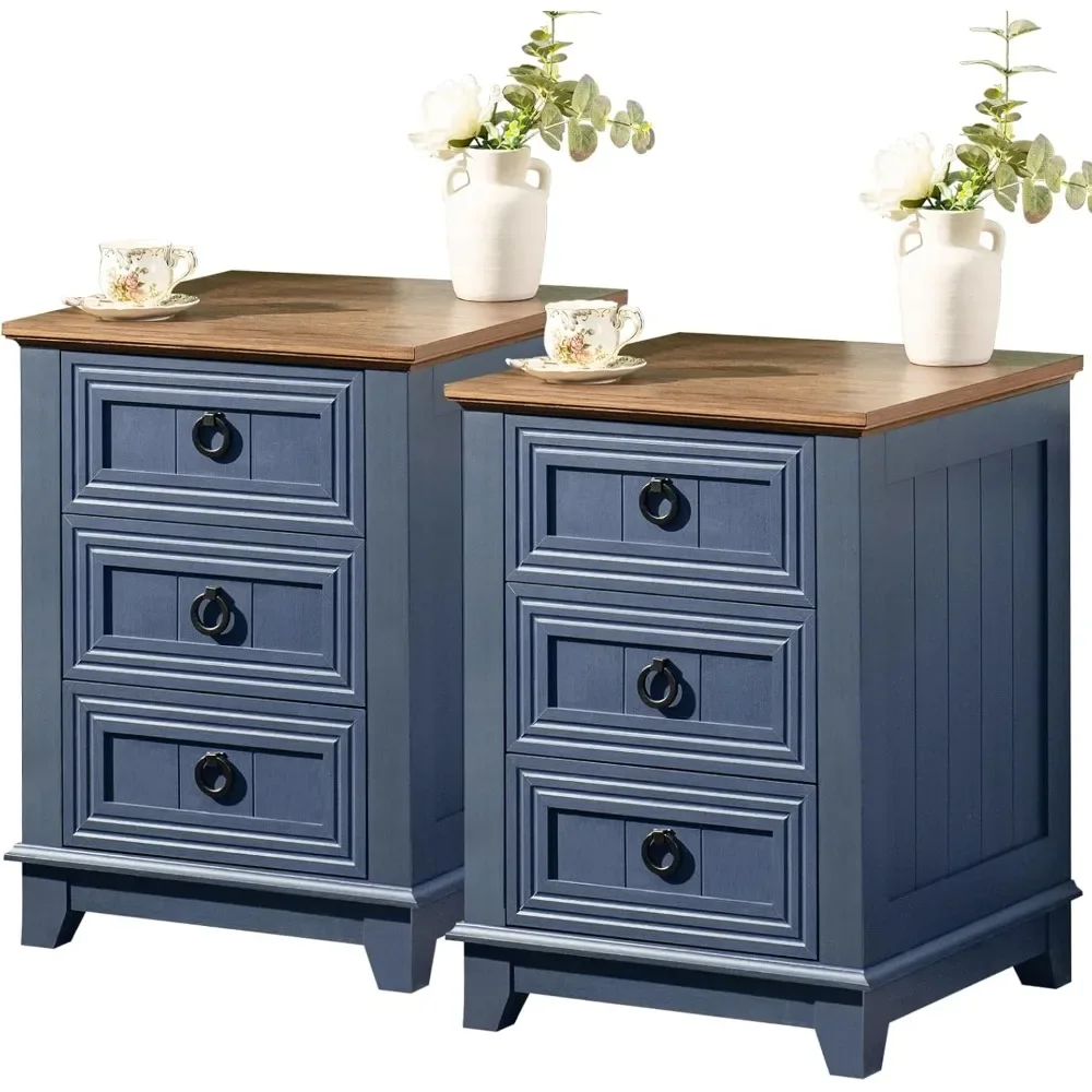 Farmhouse 18" End Table with 3 Drawer Metal Handle, Dresser for Bedroom, Sofa Bed Side Table Chest of Drawers
Farmhouse 18" End Table with 3 Drawer Metal Handle, Dresser for Bedroom, Sofa Bed Side Table Chest of Drawers