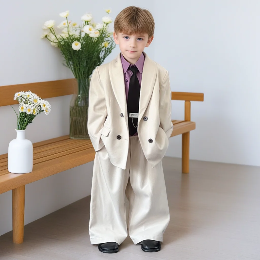 Autumn Winter Teen Boys Wool Suit Set Tweed Blazer Pants 2pcs Kids Formal Clothes Casual Outfit Wedding Party Christmas Costumes
Autumn Winter Teen Boys Wool Suit Set Tweed Blazer Pants 2pcs Kids Formal Clothes Casual Outfit Wedding Party Christmas Costumes