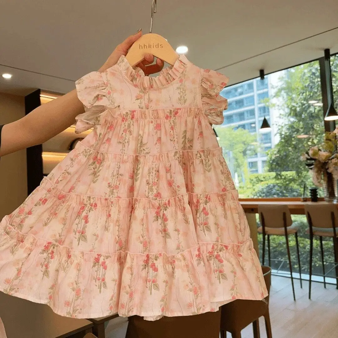 Girls' Western Style Floral Dress Summer New Item Children's Korean Version Vacation Style Princess Dress
Girls' Western Style Floral Dress Summer New Item Children's Korean Version Vacation Style Princess Dress