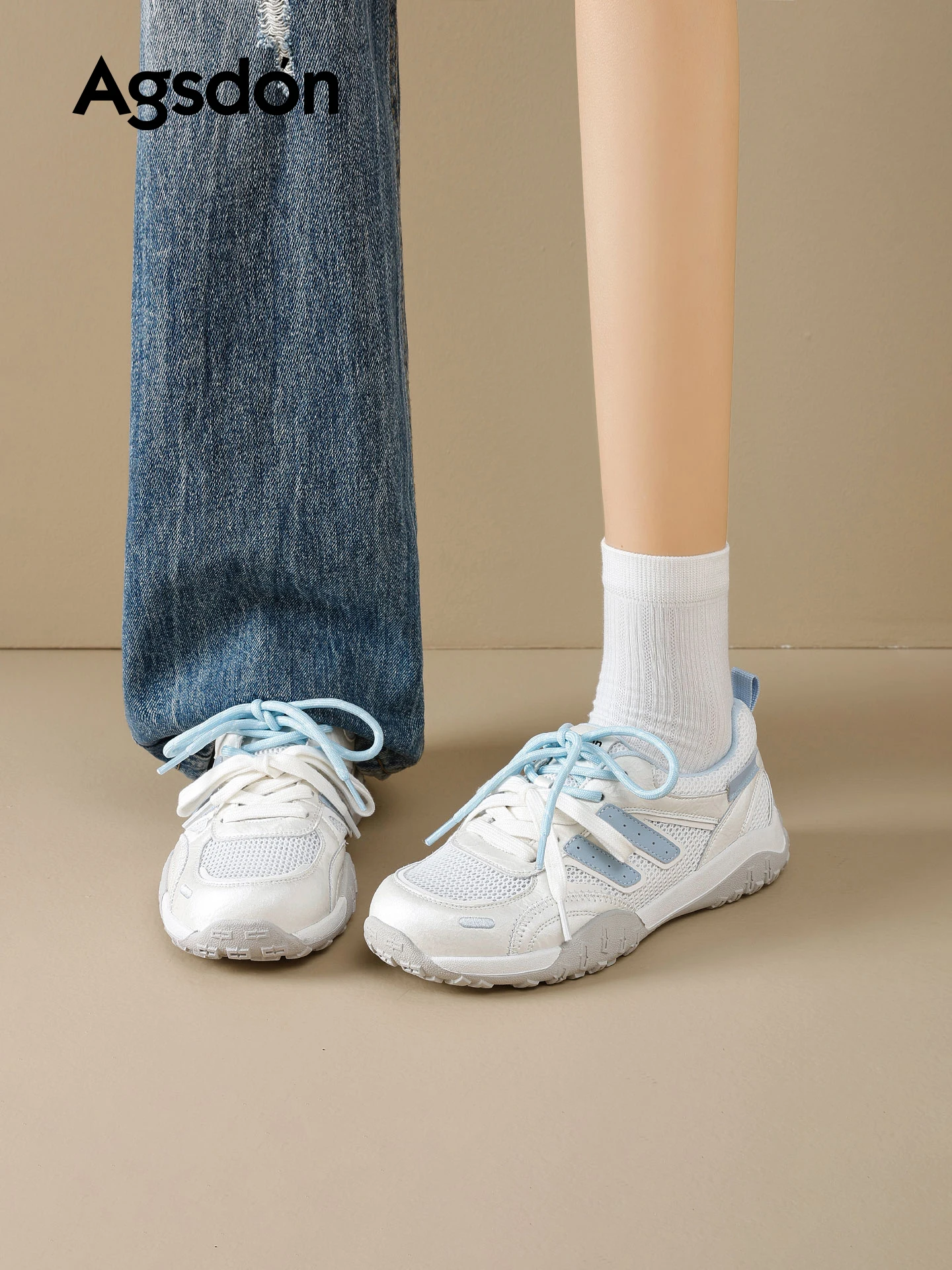 Agsdon Thick Bottom Ballet Sport White Shoes Women's 2026 New Summer Breathable Mesh Upper Fashion Casual Shoes
Agsdon Thick Bottom Ballet Sport White Shoes Women's 2026 New Summer Breathable Mesh Upper Fashion Casual Shoes
