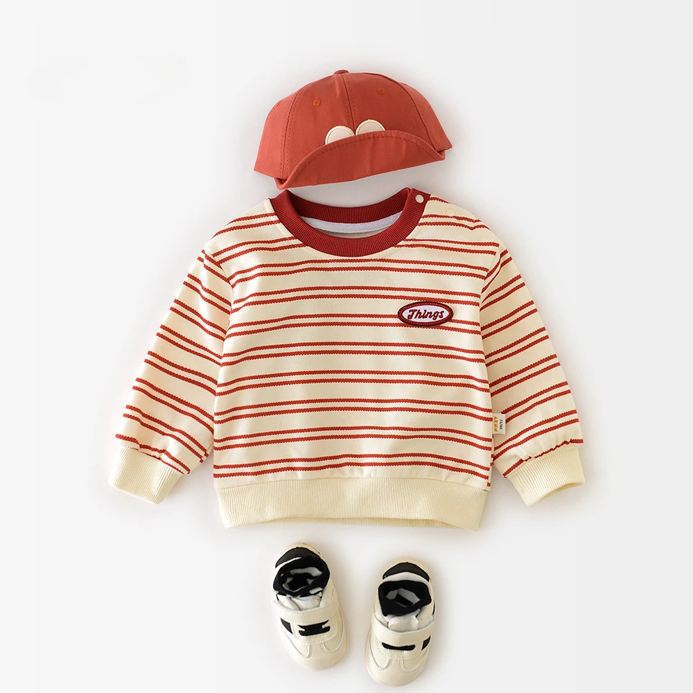 Baby Clothes 2025 Spring And Autumn Clothes New Boys And Girls Red Striped Sweater Letter Pullover Tops
Baby Clothes 2025 Spring And Autumn Clothes New Boys And Girls Red Striped Sweater Letter Pullover Tops