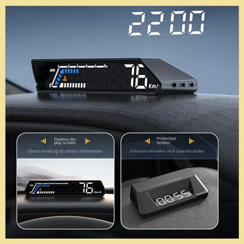 1 Piece S100 Dual Display HUD Head-Up Display Black Plastic Vehicle Instrument Transmission Oil Temperature Monitoring
1 Piece S100 Dual Display HUD Head-Up Display Black Plastic Vehicle Instrument Transmission Oil Temperature Monitoring