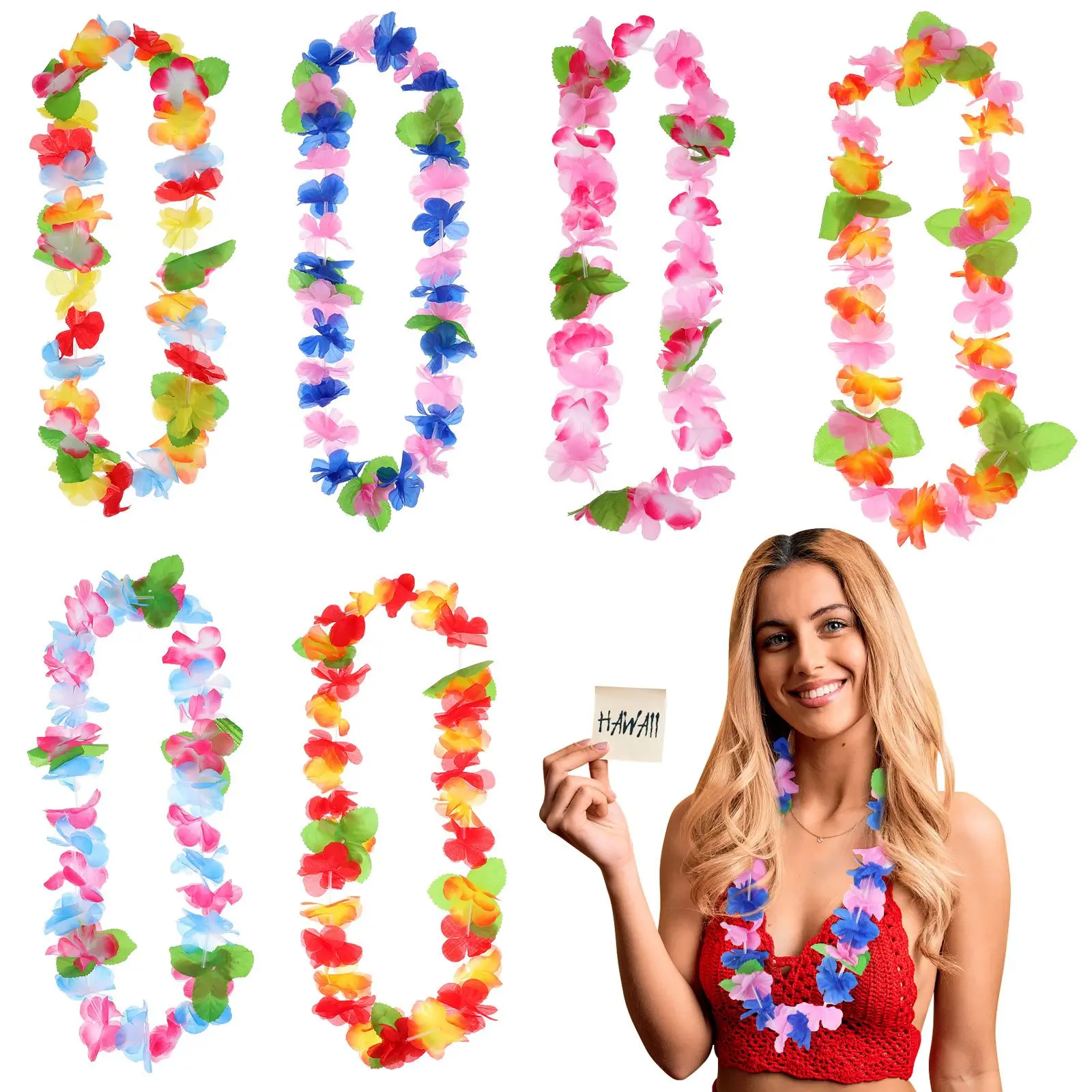 6 Pcs Artificial Flower Necklaces Lightweight Party Decorations Hawaii Garland Luau Beach Theme Events Wedding Anniversary
6 Pcs Artificial Flower Necklaces Lightweight Party Decorations Hawaii Garland Luau Beach Theme Events Wedding Anniversary