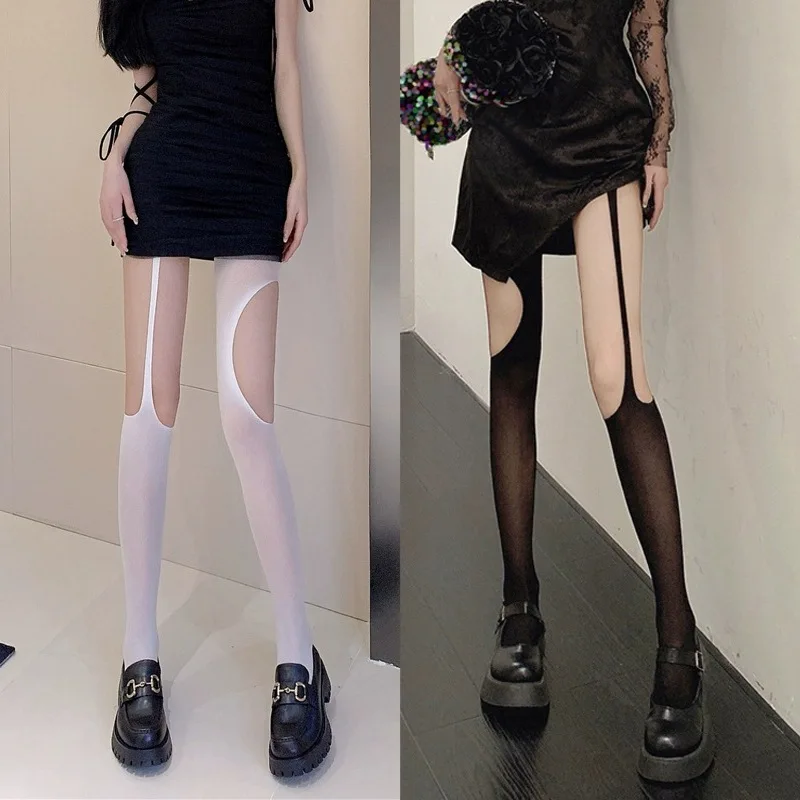 Irregular hollow black silk fishnet socks female sexy black suspender socks white subculture ripped jumpsuit leggings
Irregular hollow black silk fishnet socks female sexy black suspender socks white subculture ripped jumpsuit leggings