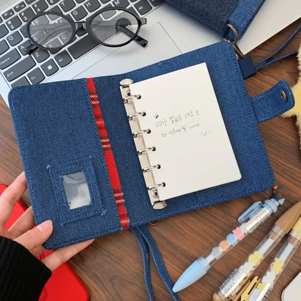 Portable A7 Retro Denim Notebook Loose Leaf Thick Paper Binder Notebook Reusable Casing Refillable Student Slabs Gift
Portable A7 Retro Denim Notebook Loose Leaf Thick Paper Binder Notebook Reusable Casing Refillable Student Slabs Gift