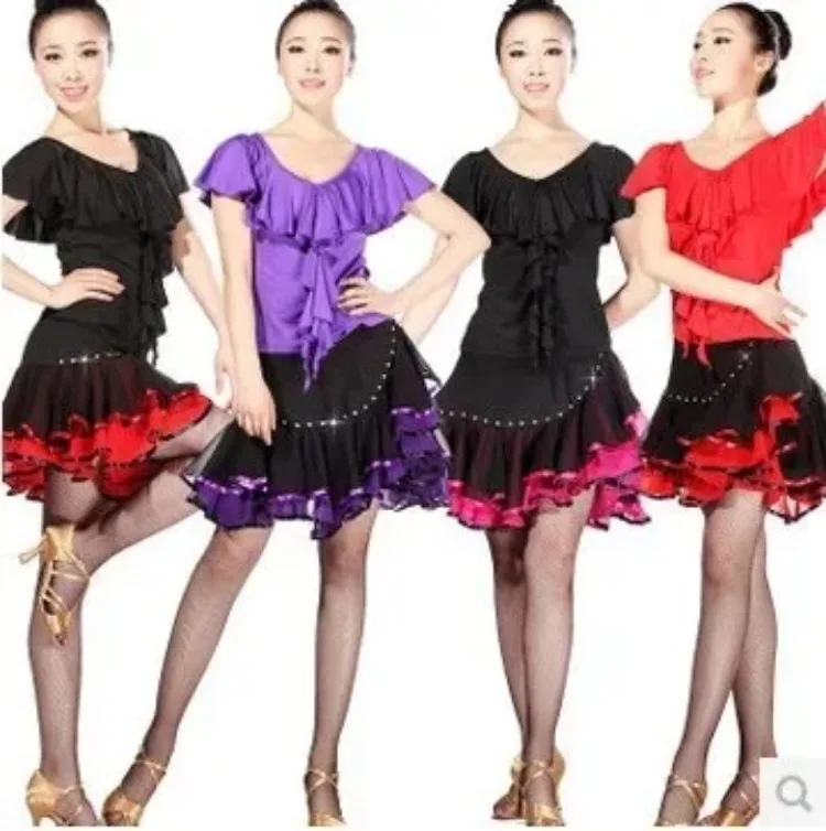 Latin Dance Dress Skirt New Lotus Leaf Top Chiffon Latin Dance Skirt with Safety Pants Inside
Latin Dance Dress Skirt New Lotus Leaf Top Chiffon Latin Dance Skirt with Safety Pants Inside