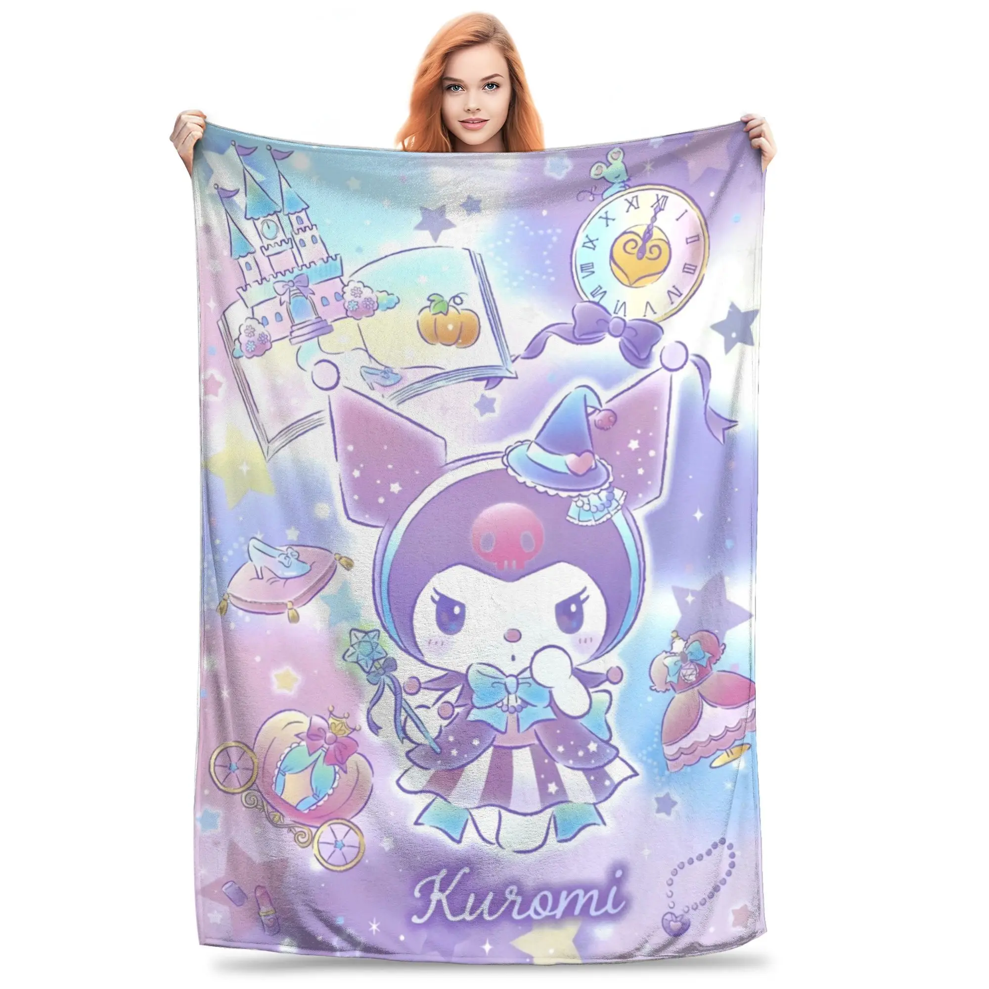 Милые эстетические одеяла Kuromi Sanrio, фланелевые забавные мягкие одеяла с героями мультфильмов для кровати, дивана, осень/зима
Милые эстетические одеяла Kuromi Sanrio, фланелевые забавные мягкие одеяла с героями мультфильмов для кровати, дивана, осень/зима