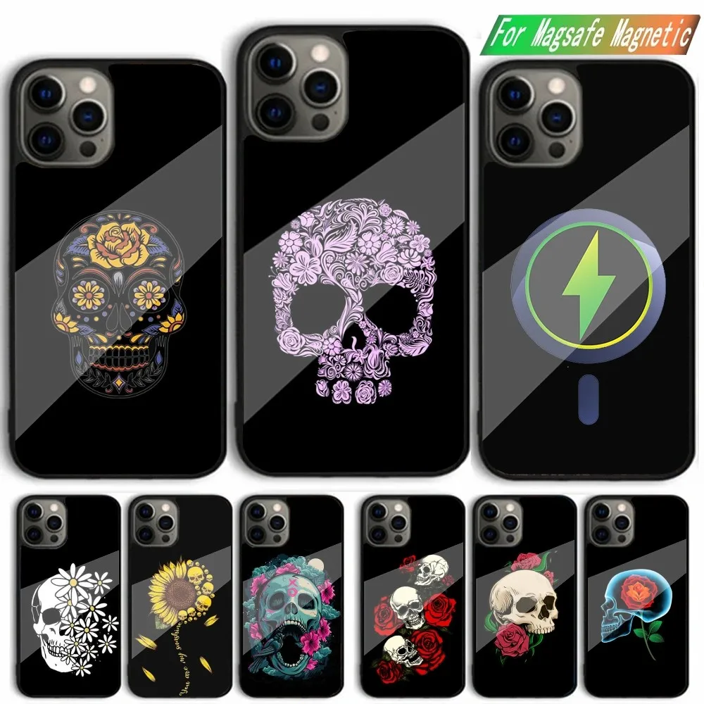 Horror Skull Flower Phone Case For iPhone 15,14,13,12,11,Plus,Pro,Max Mini Magsafe Magnetic Wireless Charging
Horror Skull Flower Phone Case For iPhone 15,14,13,12,11,Plus,Pro,Max Mini Magsafe Magnetic Wireless Charging