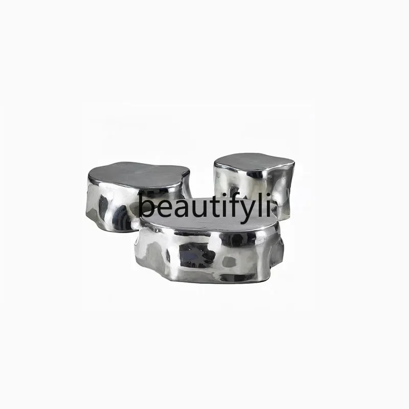 Italian light luxury coffee table high sense modern simple combination stainless steel special shape
Italian light luxury coffee table high sense modern simple combination stainless steel special shape