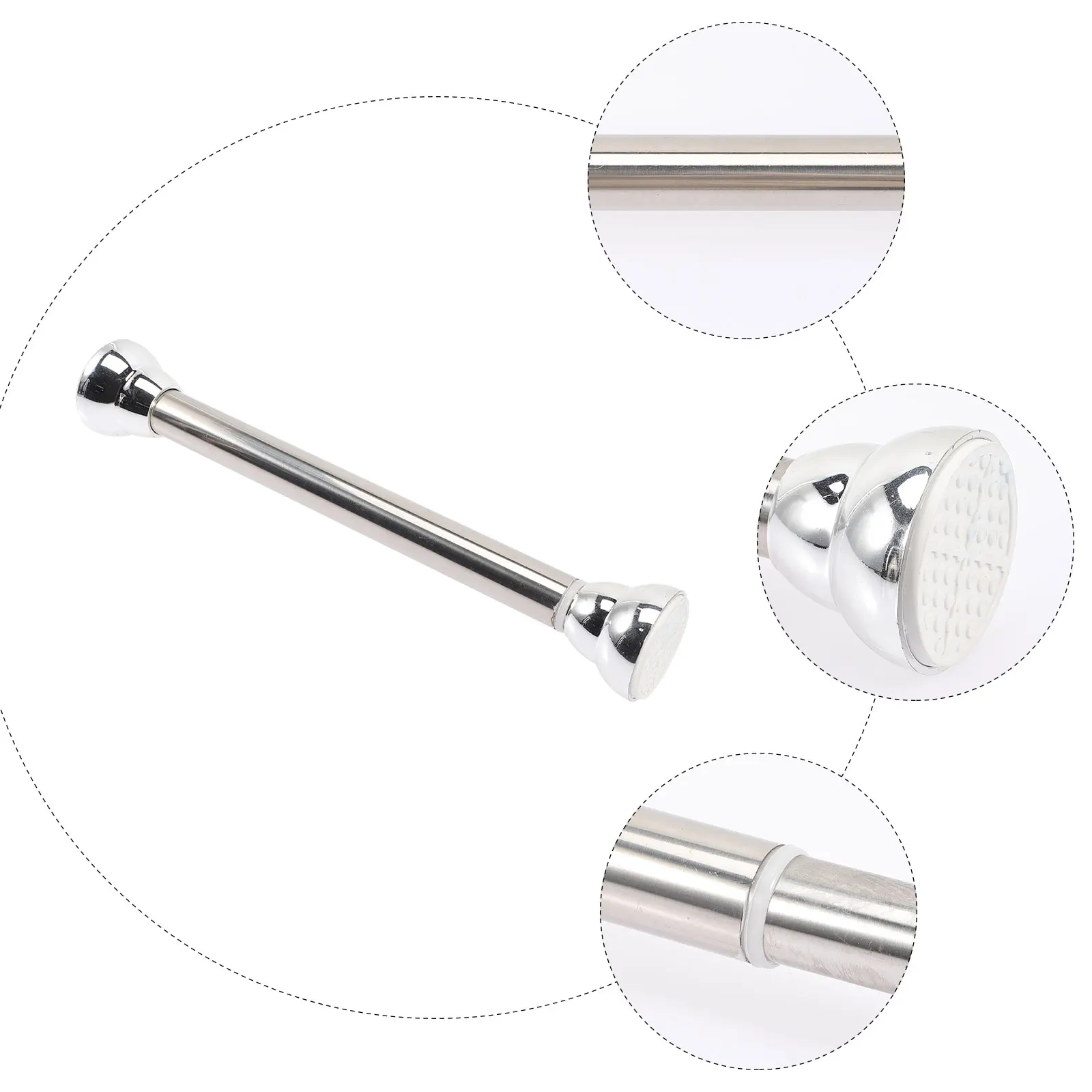 Adjustable Spring Tension Curtain Rod Telescopic Stainless Steel Plastic Multipurpose Closet Rod Non-Slip Wall Mounted
Adjustable Spring Tension Curtain Rod Telescopic Stainless Steel Plastic Multipurpose Closet Rod Non-Slip Wall Mounted