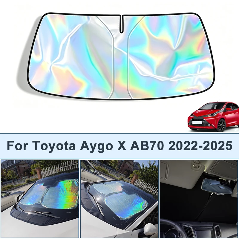 Foldable Front Windshield Sun Shade For Toyota Aygo X AB70 2022-2025 UV Reflective Sun Protection Cover Car Interior Accessories
Foldable Front Windshield Sun Shade For Toyota Aygo X AB70 2022-2025 UV Reflective Sun Protection Cover Car Interior Accessories