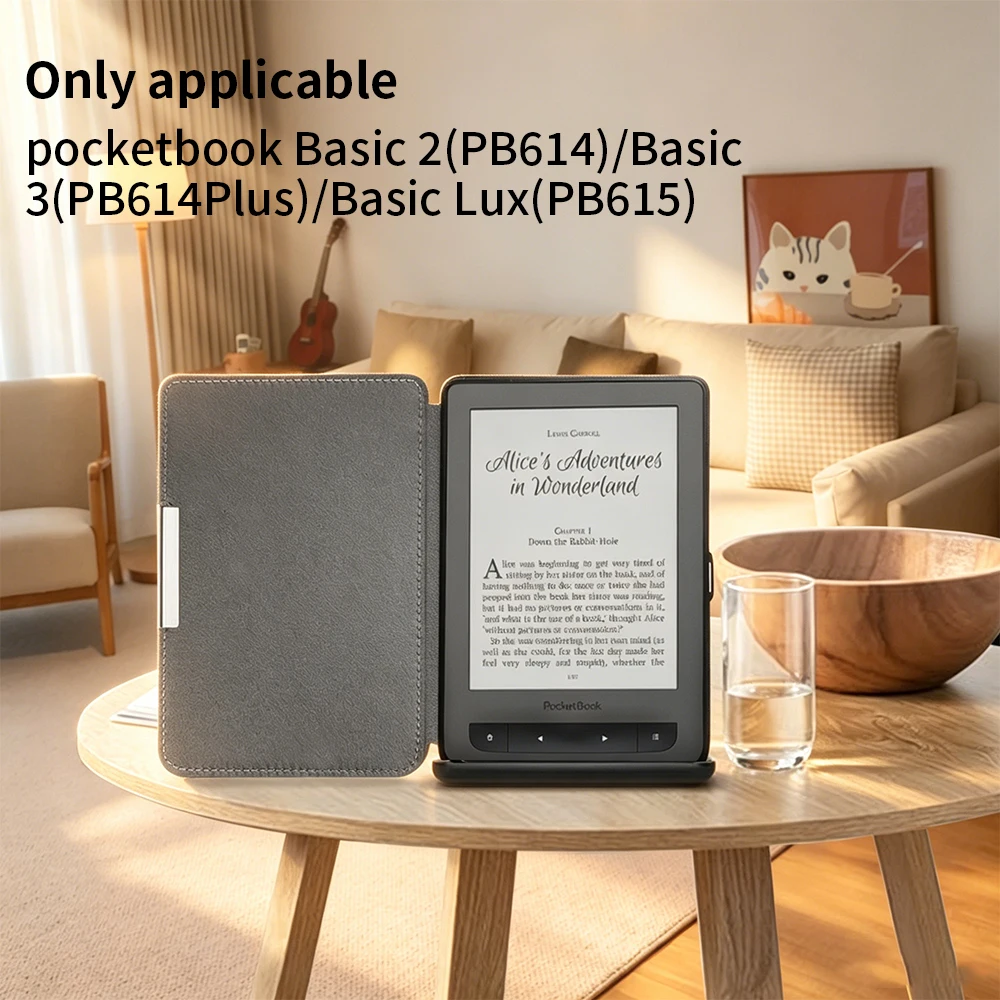 Pocketbook Basic2 PB614/Basic3 PB614Plus/Basic Lux PB615 Case PU Leather Magnetic Cover Auto Sleep Ebook Protective Shell
Pocketbook Basic2 PB614/Basic3 PB614Plus/Basic Lux PB615 Case PU Leather Magnetic Cover Auto Sleep Ebook Protective Shell