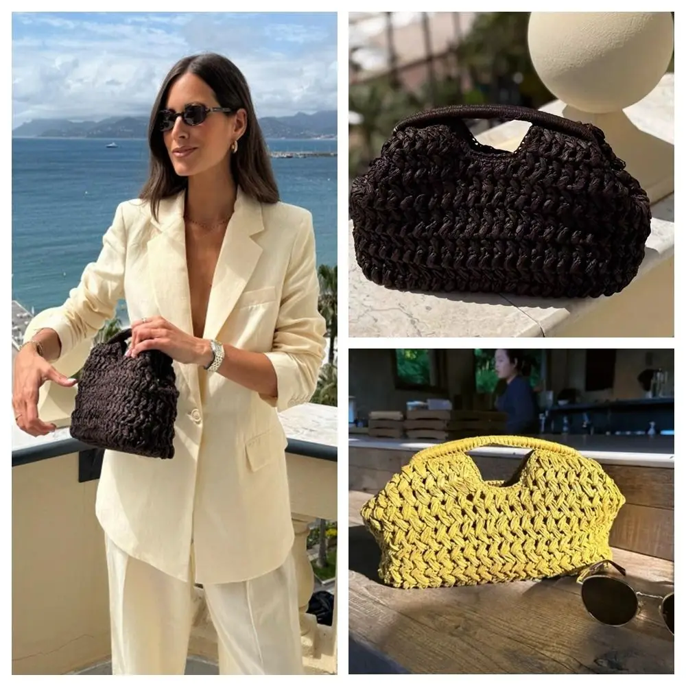 Fashion Luxury Woven Clutch Bag Large Capacity Simple Texture Women Handbag Straw Beach Bag Wallet Seaside Vacation
Fashion Luxury Woven Clutch Bag Large Capacity Simple Texture Women Handbag Straw Beach Bag Wallet Seaside Vacation