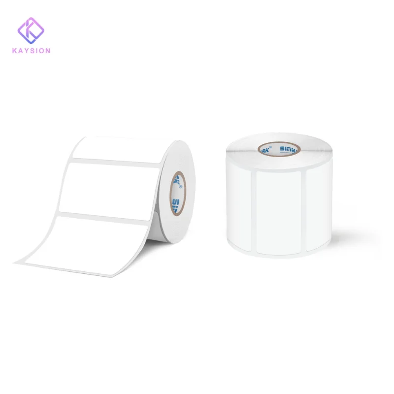 KAYSION 55x30mm White Thermal Label Blank Label Sticker Suitable for Portable Thermal Printer Barcode Price Label Printing