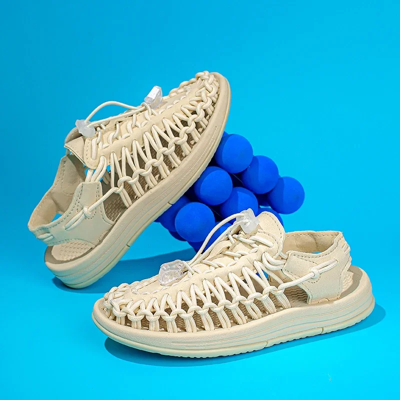 Пляжные сандалии, дышащие повседневные сандалии на плоской подошве, летние сандалии для мальчиков, тапочки для девочек, тканый дизайн, уличные детские сандалии, размер 34
Пляжные сандалии, дышащие повседневные сандалии на плоской подошве, летние сандалии для мальчиков, тапочки для девочек, тканый дизайн, уличные детские сандалии, размер 34