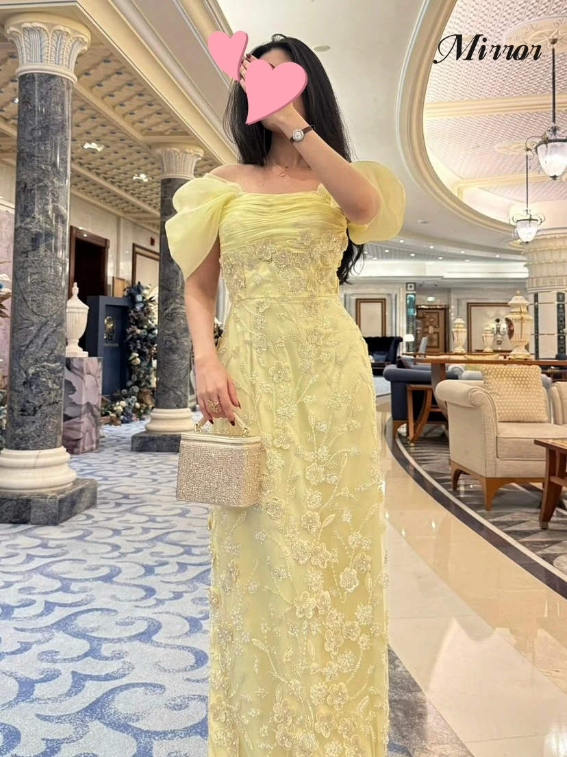 Mirror Dress Elegant Vintage Sweet Yellow Flowers Lace Off the Shoulder Customize Formal Occasion Prom Dress Evening Party Gowns
Mirror Dress Elegant Vintage Sweet Yellow Flowers Lace Off the Shoulder Customize Formal Occasion Prom Dress Evening Party Gowns
