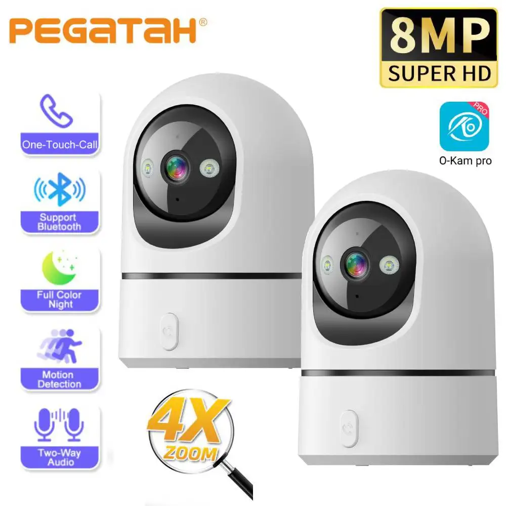 1-4PCS 8MP WiFi PTZ Camera Home One-touch Call Indoor CCTV Surveillance Cameras Auto Tracking Security Protection Baby Monitor
1-4PCS 8MP WiFi PTZ Camera Home One-touch Call Indoor CCTV Surveillance Cameras Auto Tracking Security Protection Baby Monitor
