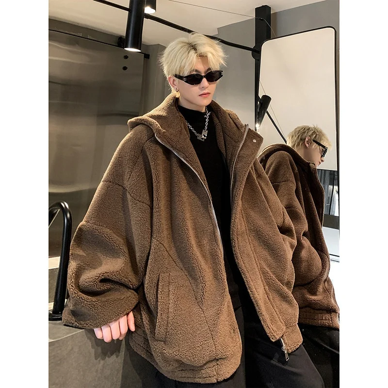 Men's Winter Lamb Fur Jaet Hooded Lamb Velvet Cotton Top Loose Warm Trendy Polyester Fiber Long Sve Zipper Closure
Men's Winter Lamb Fur Jaet Hooded Lamb Velvet Cotton Top Loose Warm Trendy Polyester Fiber Long Sve Zipper Closure