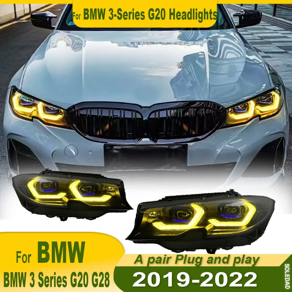 Автомобильные фары для BMW G20 G28 фары 2019 2020 2021 2022 светодиодные желтые DRL фары M3 лазерные фары 320i 325i аксессуары
Автомобильные фары для BMW G20 G28 фары 2019 2020 2021 2022 светодиодные желтые DRL фары M3 лазерные фары 320i 325i аксессуары