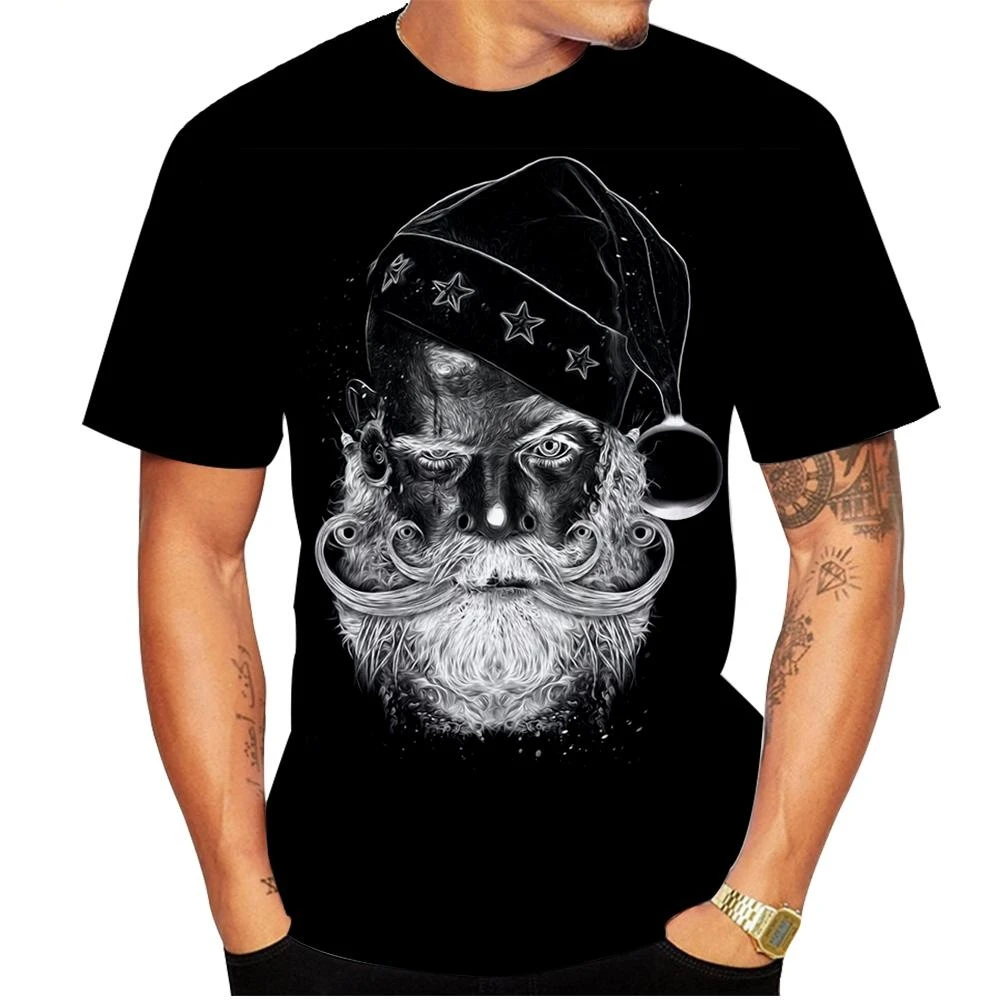New Fashion Men's T-Shirt Cool Funny Santa Claus 3D Printed Tops Summer Hip Hop Casual Round Neck Christmas Element Short Sleeve
New Fashion Men's T-Shirt Cool Funny Santa Claus 3D Printed Tops Summer Hip Hop Casual Round Neck Christmas Element Short Sleeve