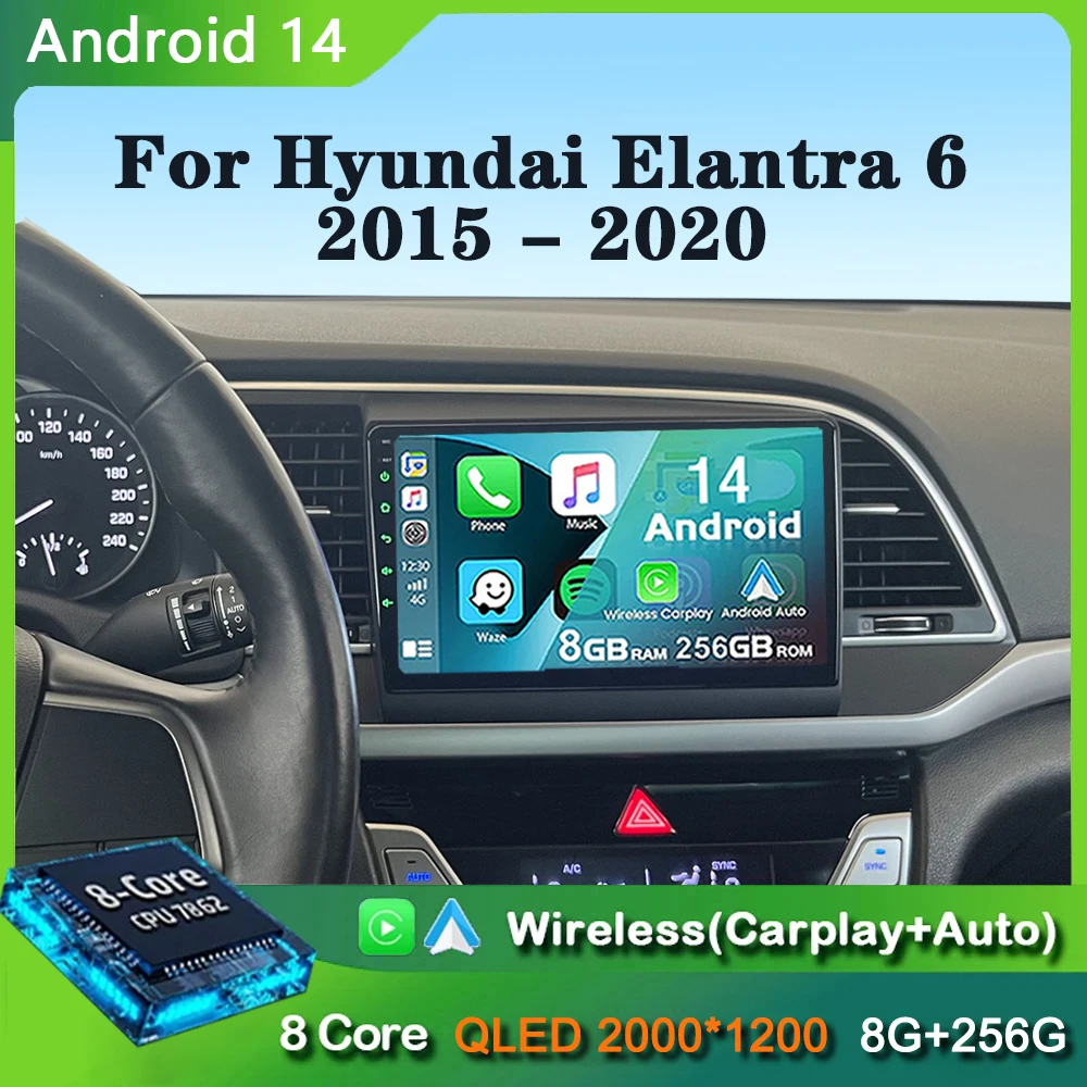 Автомагнитола для Hyundai Elantra, мультимедийный проигрыватель на Android 14 для Hyundai Elantra 6, 2015, 2016-2020, с GPS-навигацией, стерео, Wi-Fi, 4G, BT, камера 360
Автомагнитола для Hyundai Elantra, мультимедийный проигрыватель на Android 14 для Hyundai Elantra 6, 2015, 2016-2020, с GPS-навигацией, стерео, Wi-Fi, 4G, BT, камера 360