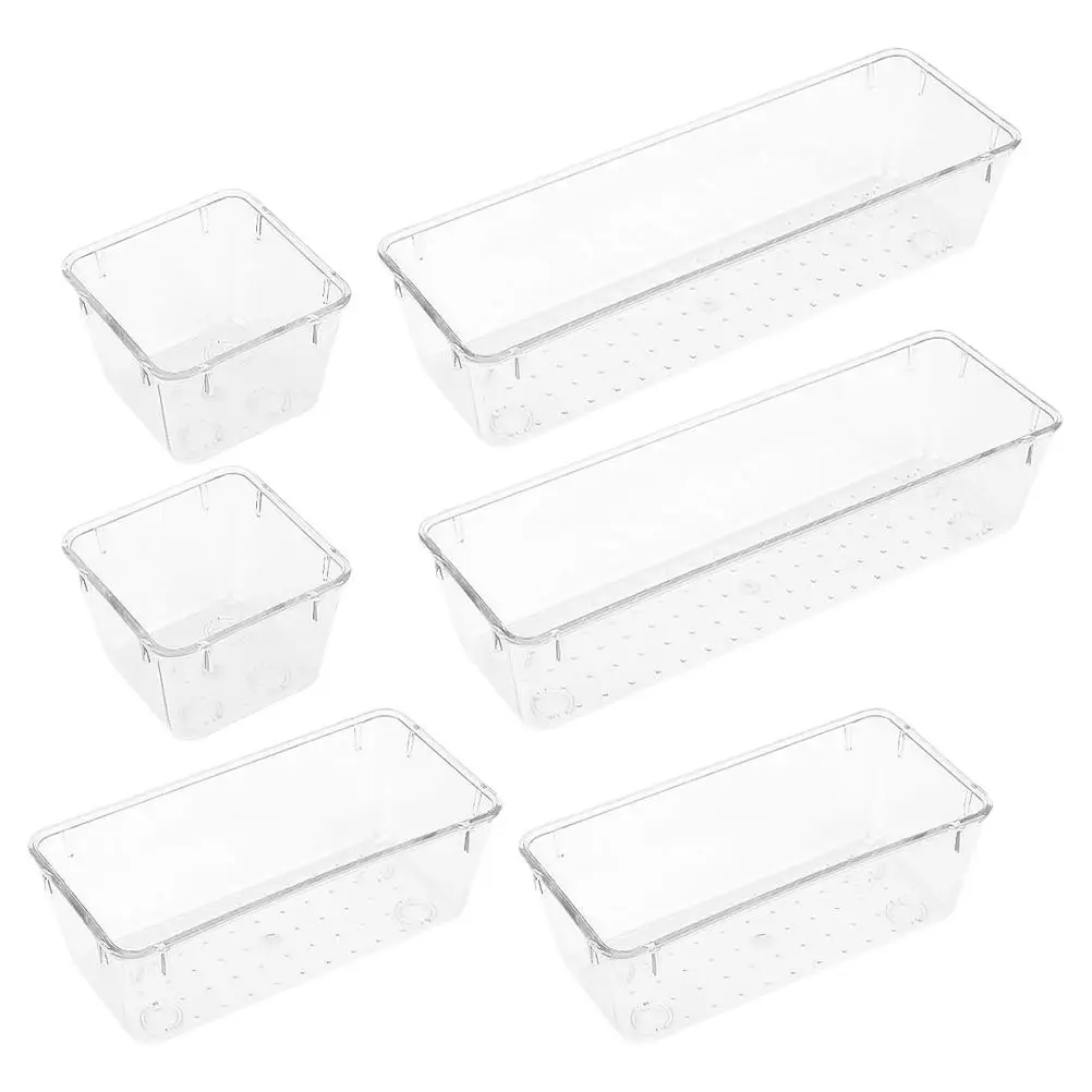 6 Pcs Clear Plastic Drawer Storage Box Organizer Containers for Kitchen Bathroom Vanity Desk Trays Utensil Make Up
6 Pcs Clear Plastic Drawer Storage Box Organizer Containers for Kitchen Bathroom Vanity Desk Trays Utensil Make Up