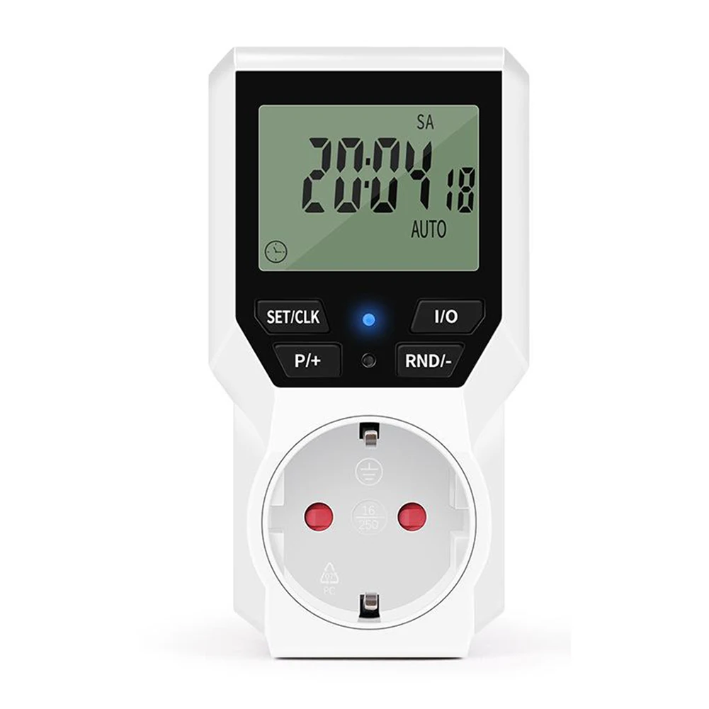 Digital Timer Socket Electrical Socket Programmer Working Temperature -10℃~40℃ 16A Current 230V AC Power Supply
Digital Timer Socket Electrical Socket Programmer Working Temperature -10℃~40℃ 16A Current 230V AC Power Supply