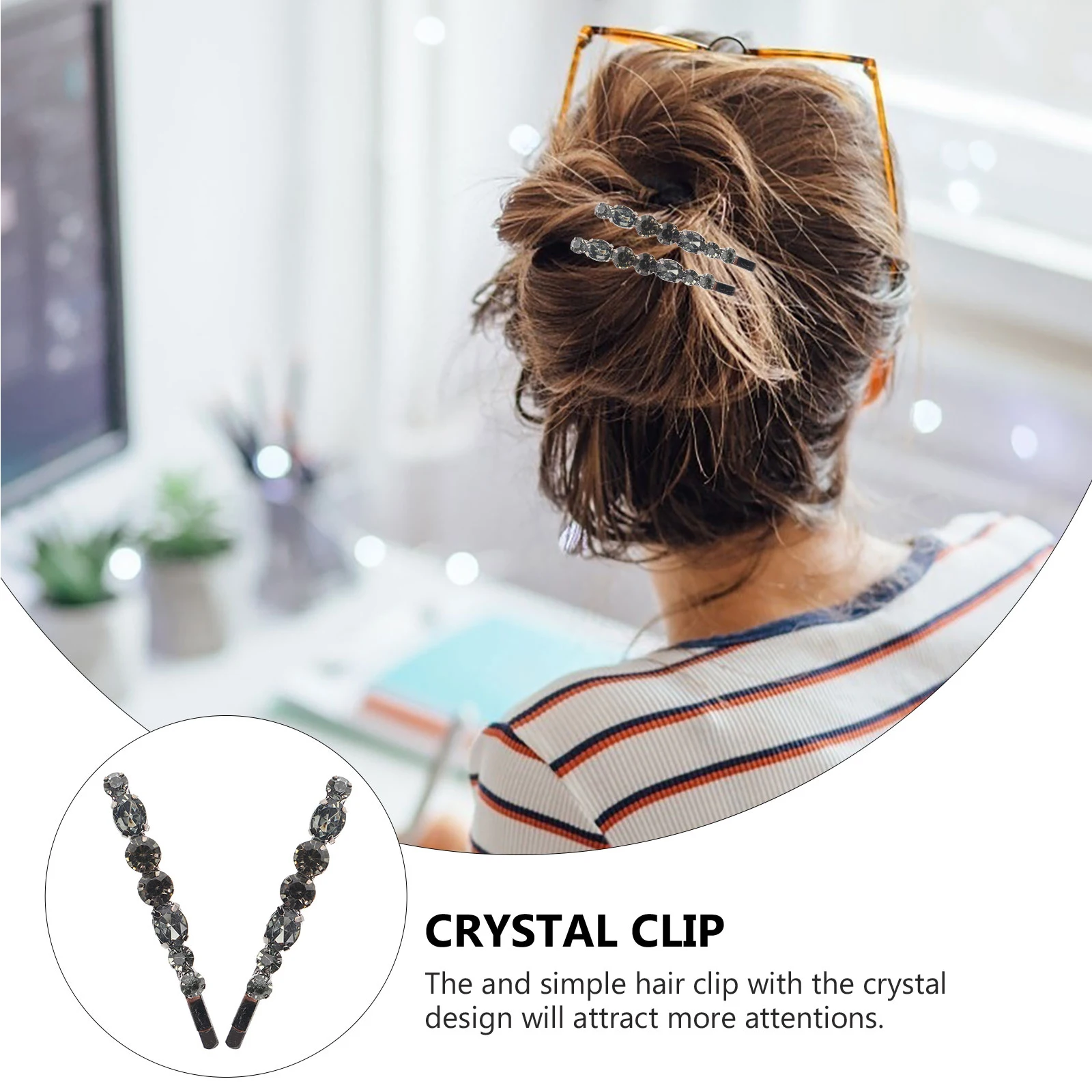 2 Pcs Hairpins Crystal Elegant Black Clips for Women Girls Wedding Party Daily Accessories Hair Bands Barrettes
2 Pcs Hairpins Crystal Elegant Black Clips for Women Girls Wedding Party Daily Accessories Hair Bands Barrettes
