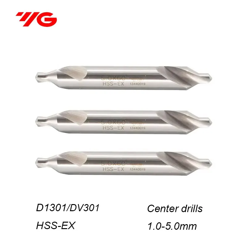YG DV301 HSS-EX Center drill 100% original D1.0 D1.5 D2.0 D3.0 D4.0 D5.0 Processing: stainless steel, alloy steel, etc
YG DV301 HSS-EX Center drill 100% original D1.0 D1.5 D2.0 D3.0 D4.0 D5.0 Processing: stainless steel, alloy steel, etc