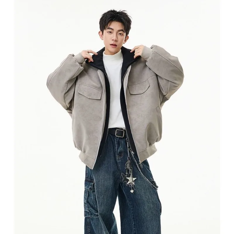 PU Leather Cotton Jacket American Retro Fake Two-piece Patchwork Hooded Cotton Jacket for Men Winter Motorcycle Tie-dyed outcoat
PU Leather Cotton Jacket American Retro Fake Two-piece Patchwork Hooded Cotton Jacket for Men Winter Motorcycle Tie-dyed outcoat