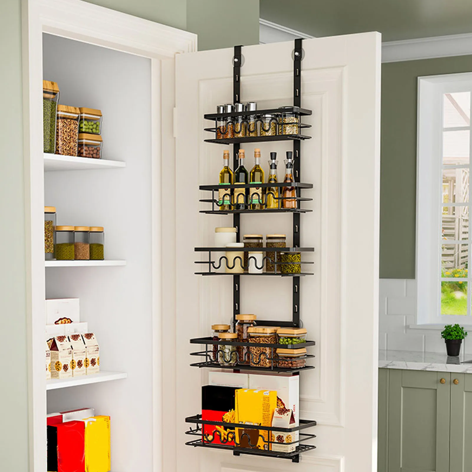 Punch-free Kitchen Cabinet Door Storage Box Iron Rack Wall-mounted Cabinet Bathroom Rack Hanging Door Rear Grid Storage Basket
Punch-free Kitchen Cabinet Door Storage Box Iron Rack Wall-mounted Cabinet Bathroom Rack Hanging Door Rear Grid Storage Basket