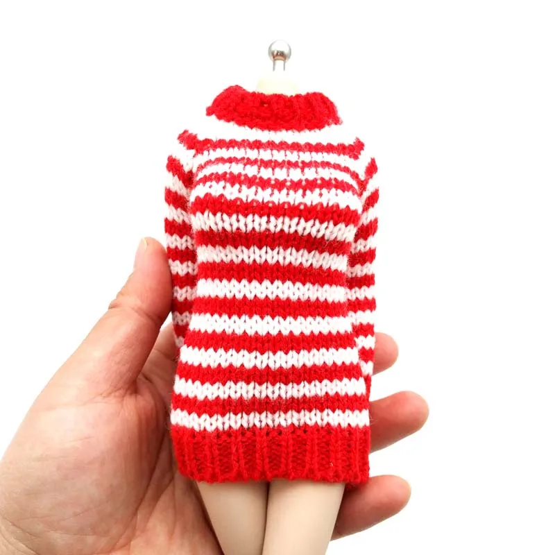 1/6 Scale Female Solider Red/White Striped Sweater Long Sleeved Skirt Dress Model for 12in Action Figure Toy
1/6 Scale Female Solider Red/White Striped Sweater Long Sleeved Skirt Dress Model for 12in Action Figure Toy