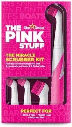 Pink Stuff Miracle Scrubber Kit with 4 Brush Heads – Stardrops Pink Cleaner Tool Set
Pink Stuff Miracle Scrubber Kit with 4 Brush Heads – Stardrops Pink Cleaner Tool Set