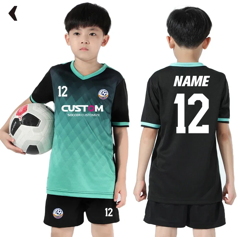 Kids Football Jersey Personalized Custom Boy Soccer Jersey Set Polyester Soccer Uniform Breathable Uniform For Children JLS908
Kids Football Jersey Personalized Custom Boy Soccer Jersey Set Polyester Soccer Uniform Breathable Uniform For Children JLS908