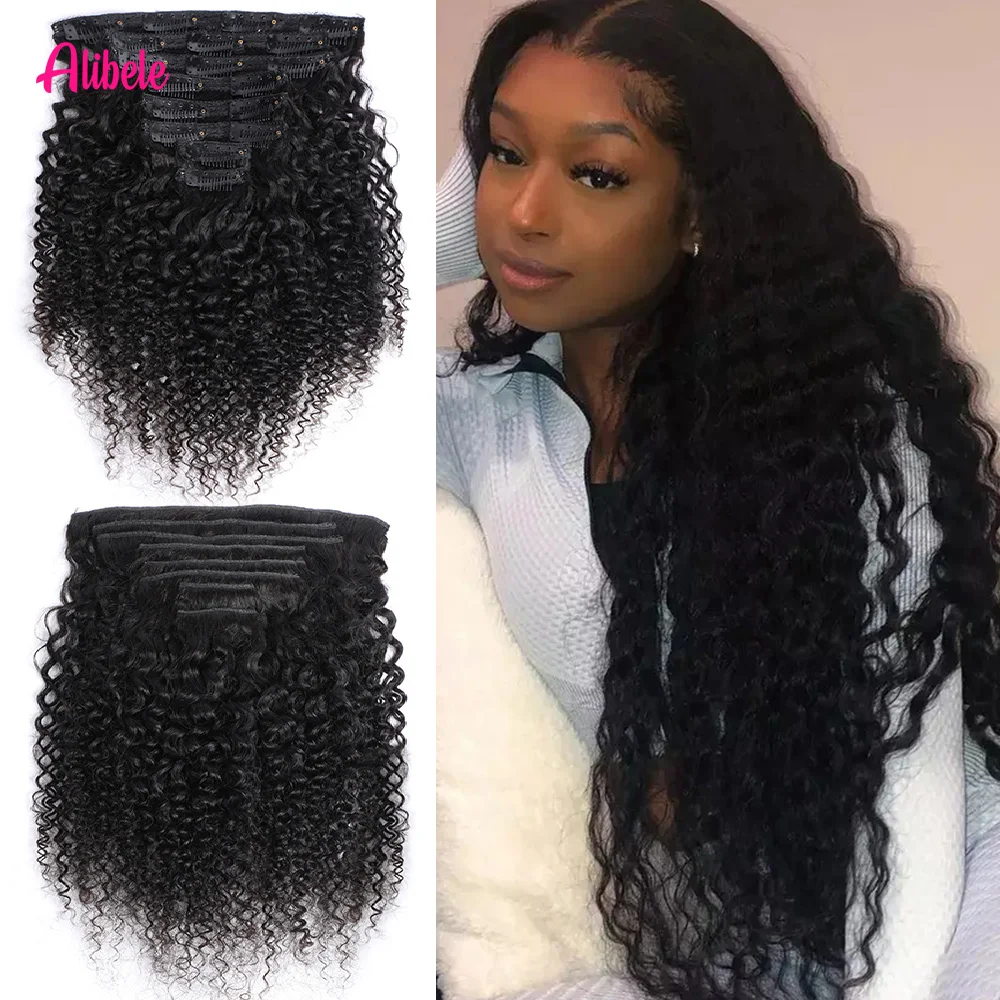 Alibele Wholesale Clip In Hair Extensions Full Head Kinky Curly Clip Ins Human Hair Natural Black Brazilian Human Hair For Women
Alibele Wholesale Clip In Hair Extensions Full Head Kinky Curly Clip Ins Human Hair Natural Black Brazilian Human Hair For Women