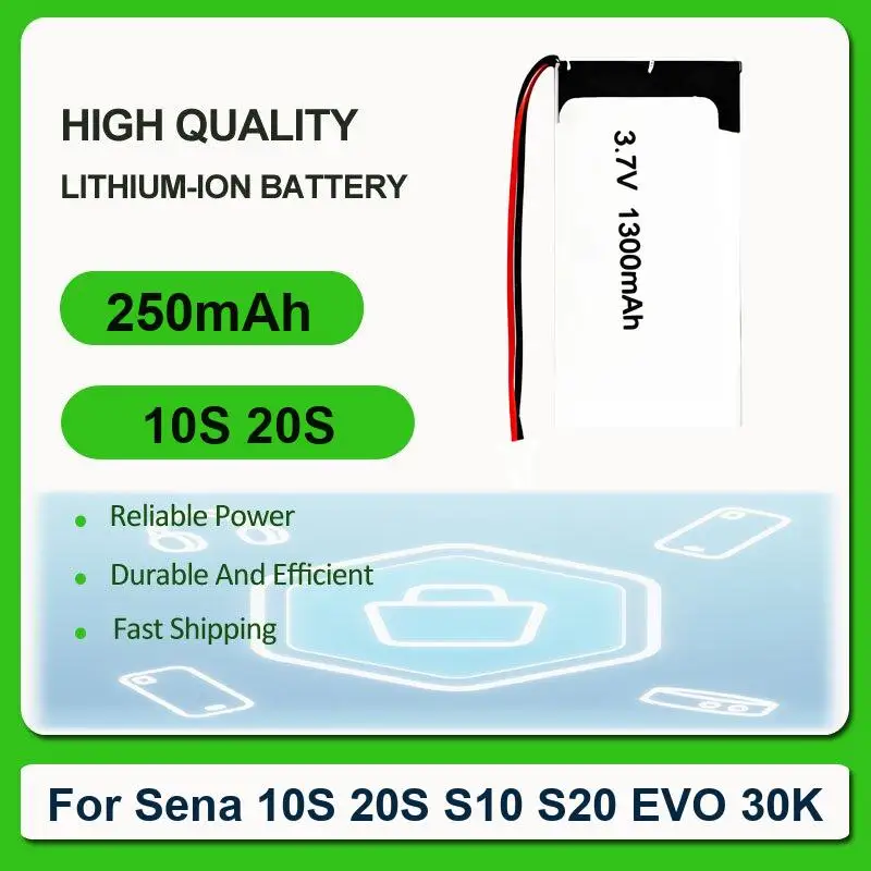 Battery For Sena 10S 20S/20S EVO 10C 20S 30S 30K
Battery For Sena 10S 20S/20S EVO 10C 20S 30S 30K