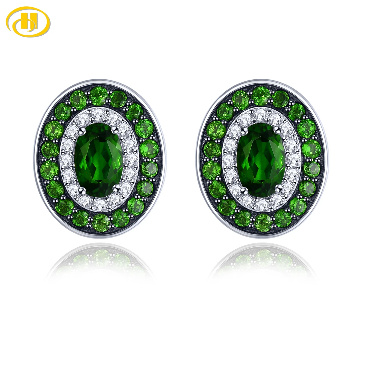 Natural Chrome Diopside Sterling Silver Stud Earring 2.2 Carats Gemstone Original Design Women Classic Elegant Jewelry Style
Natural Chrome Diopside Sterling Silver Stud Earring 2.2 Carats Gemstone Original Design Women Classic Elegant Jewelry Style