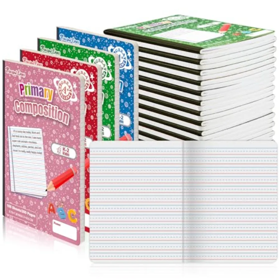 Primary Composition Notebooks, Primary Journal Grades k-2, Writing Notebooks for - Primary Ruled 200 Pages 100 Sheets Hard Cove
Primary Composition Notebooks, Primary Journal Grades k-2, Writing Notebooks for - Primary Ruled 200 Pages 100 Sheets Hard Cove