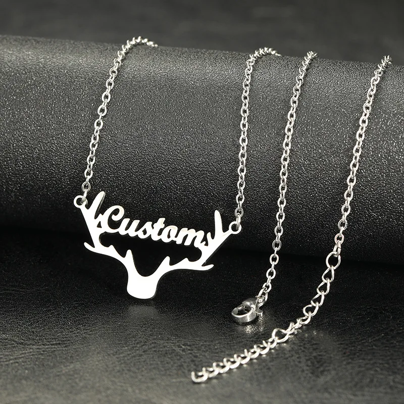Trendy Chain Customized Necklaces Antler Design Personalized Name Necklace Women Letter Choker Stainless Steel Bff Jewelry Gift
Trendy Chain Customized Necklaces Antler Design Personalized Name Necklace Women Letter Choker Stainless Steel Bff Jewelry Gift