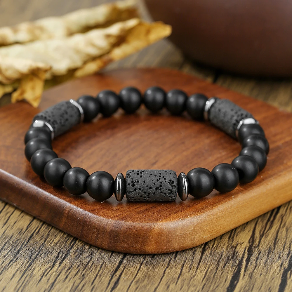 Vintage Black Block Volcanic Bracelets For Men Women Classic Frosted Stone Beads Bangle Handmade Yoga Meditation Jewelry Gift
Vintage Black Block Volcanic Bracelets For Men Women Classic Frosted Stone Beads Bangle Handmade Yoga Meditation Jewelry Gift
