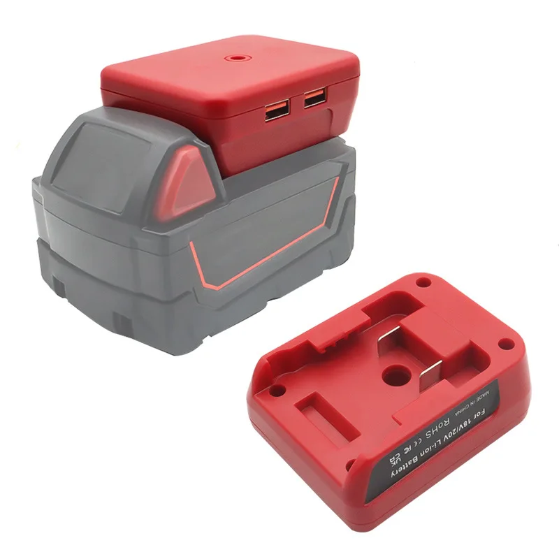Battery Adapter for Milwaukee M18 Lithium Battery with Dual Usb Fast Charging QC3.0 Support Mobile Phone Fast Charging Adapter
Battery Adapter for Milwaukee M18 Lithium Battery with Dual Usb Fast Charging QC3.0 Support Mobile Phone Fast Charging Adapter