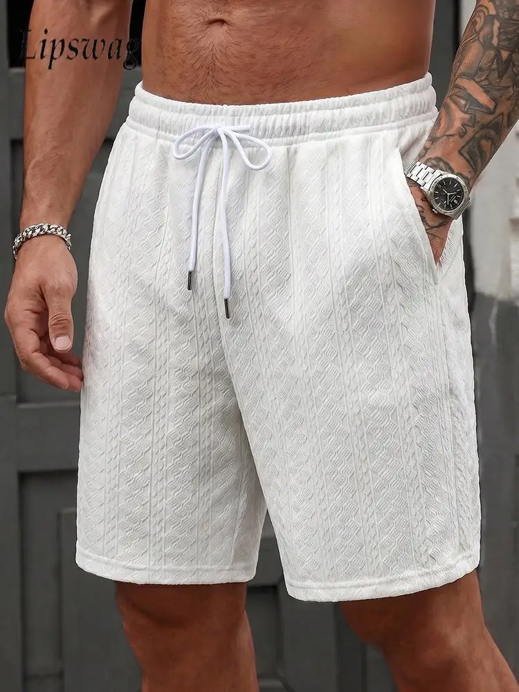 Vintage Mens Solid Color Textured Shorts Spring Summer New Casual Drawstring Loose Shorts Men Stylish Jacquard Straight Shorts
Vintage Mens Solid Color Textured Shorts Spring Summer New Casual Drawstring Loose Shorts Men Stylish Jacquard Straight Shorts