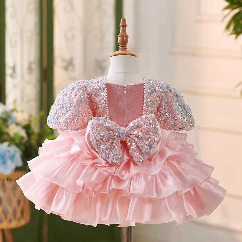 Girls' One-Year-Old Princess Dress Fairy Sweet Flower Girl Wedding Dress Puffy Skirt Children's Piano Performance Costume Pink
Girls' One-Year-Old Princess Dress Fairy Sweet Flower Girl Wedding Dress Puffy Skirt Children's Piano Performance Costume Pink